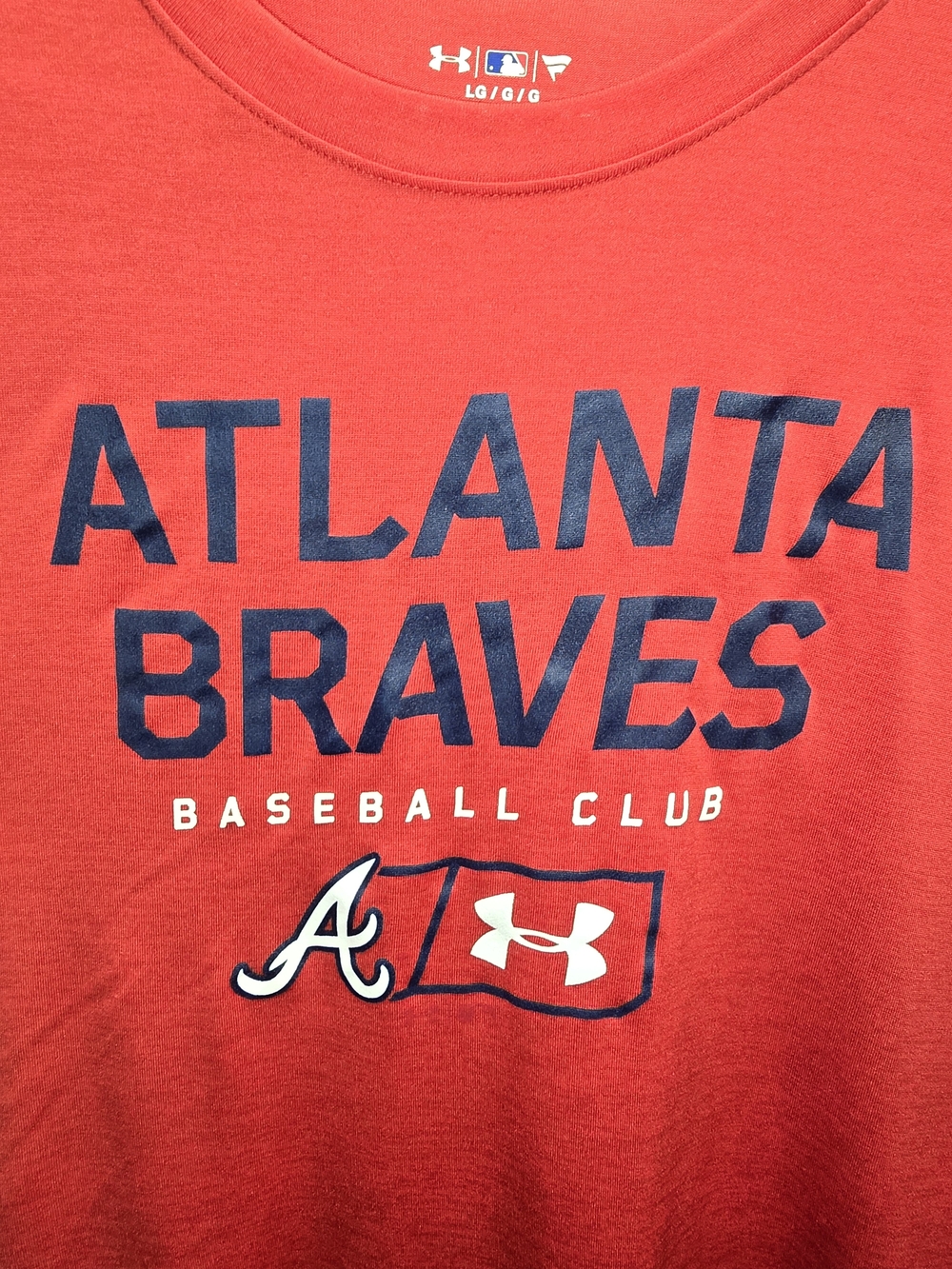 Under Armour Red Atlanta Braves Graphic Tee